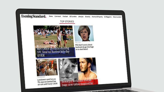 Website Evening Standard UK