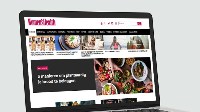 Website Women's Health Netherlands